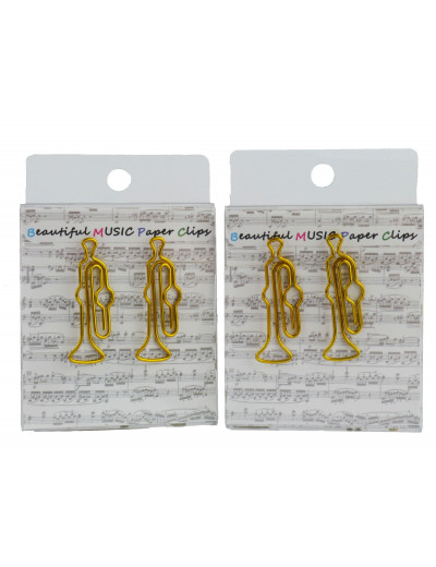 Paper clip trumpet golden...