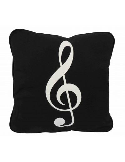 Cushion cover g-clef black