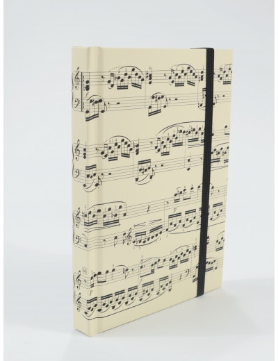 Notebook sheet music creme...
