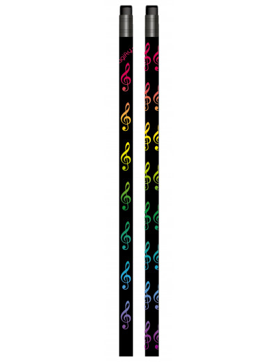 Pencil g-clef black/colourful