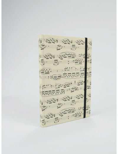 Notebook sheet music creme...