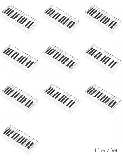Eraser keyboard white (10er...